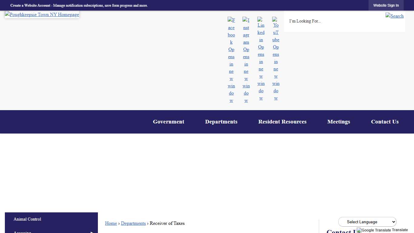 Receiver of Taxes Poughkeepsie Town, NY